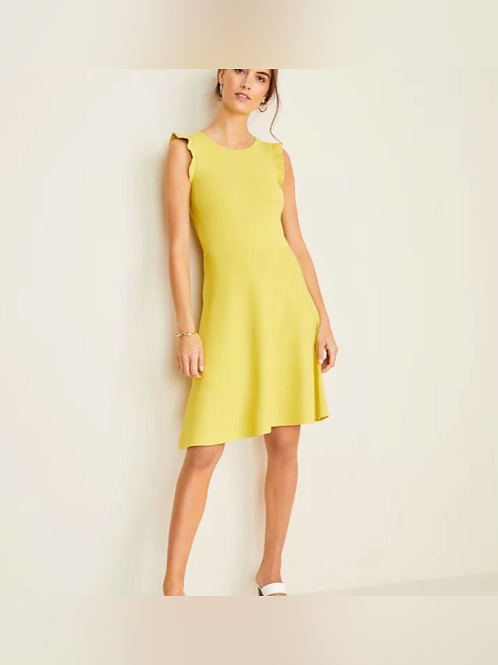 NWT Ann Taylor Outlet Yellow Knit Dress